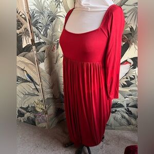 Rachel Pally Vibrant Red Long Sleeve Dress